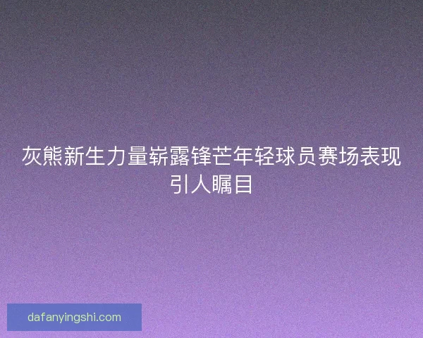 灰熊新生力量崭露锋芒年轻球员赛场表现引人瞩目